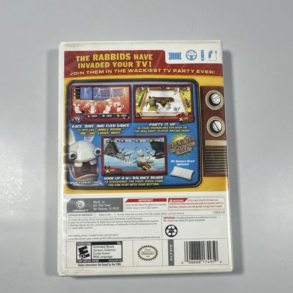 Ubisoft Rayman Raving Rabbids: TV Party Nintendo Wii E10+ NTSC-U/C Balance